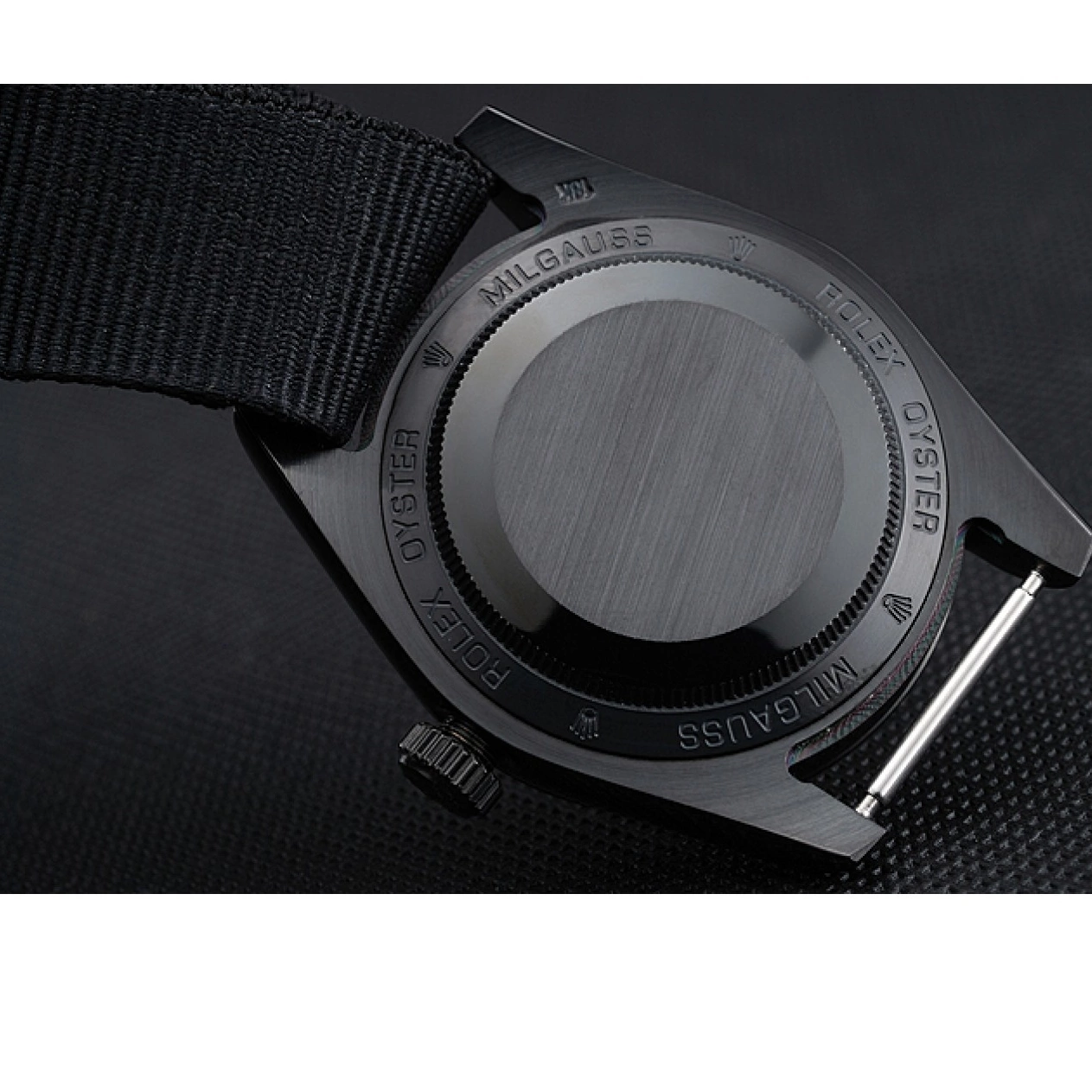Aaa fake watches 622000 Bamford Strap Nylon Milgauss Rolex Black 0629